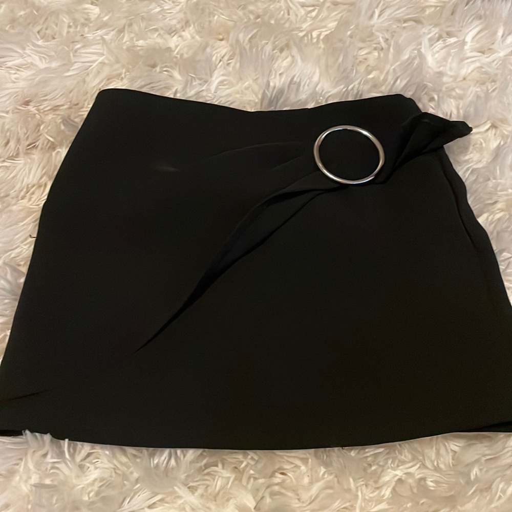 Black mini skirt